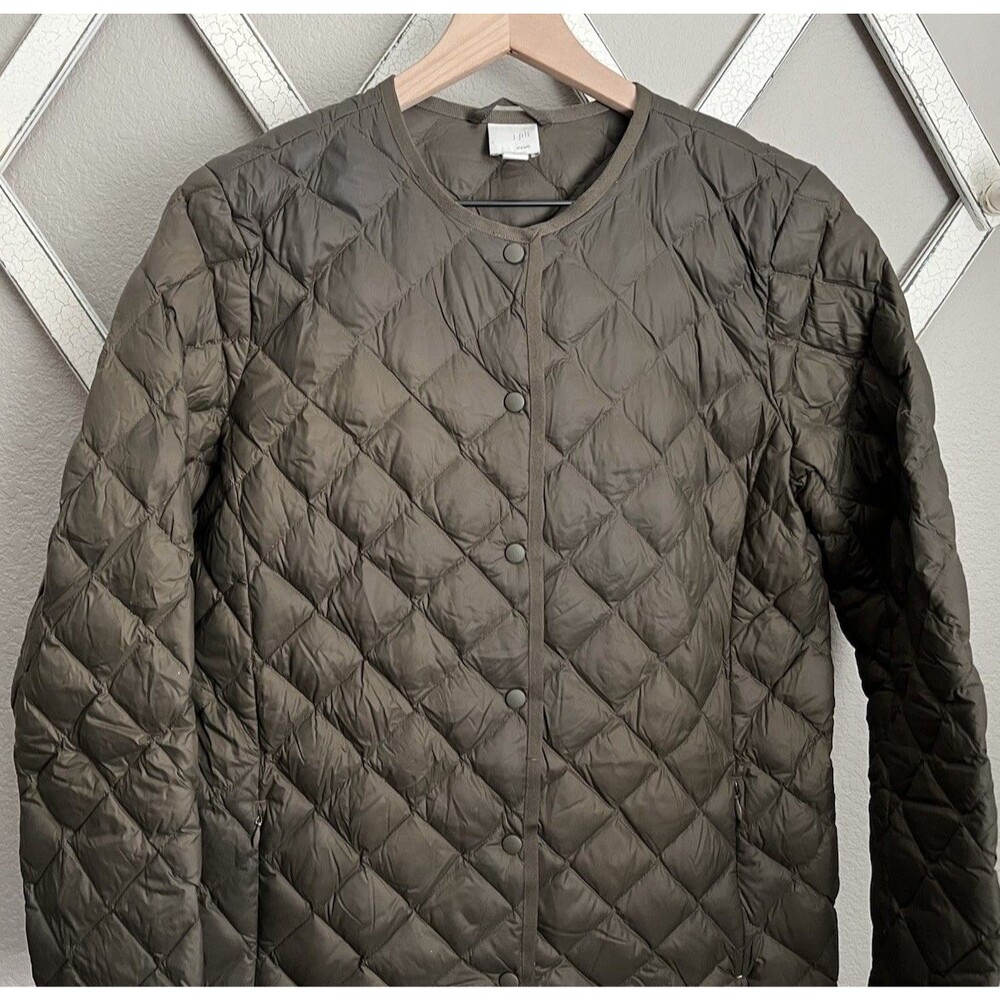 J.Jill Women's S Petite Long Lightweight Down Puffer Jacket - Picture 2 of 8